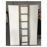 6 foot vintage wood ladder - blanket display