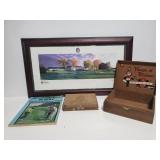 Collection of golf souvenirs