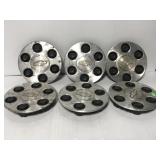 Six Chevrolet Truck hub caps w/ lug nuts