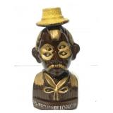 Old timey man ceramic liquor decanter