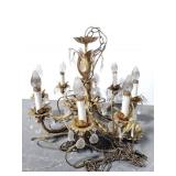 Old ornate metal chandelier