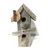 Rustic wood bird house
