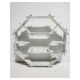 Geometric wood shelf
