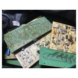 Duffel bag full of various circuit boards