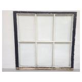 Antique six-panel chippy window