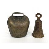 Two vintage brass bells