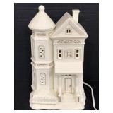 Ceramic lighted Victorian style house decor
