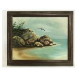 Signed original beach & seascape painting