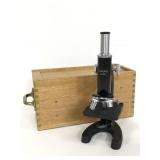 Edmund 300x microscope with wooden case