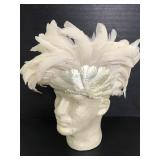 Vintage wool and feather chapeau