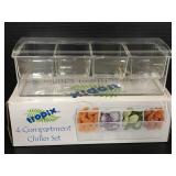 Tropix 4 compartment chiller set with box