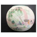 Signed hand painted pottery bowl