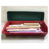Gift wrap storage tote & wrapping paper