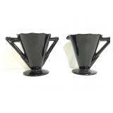 Black amethyst sugar and creamer