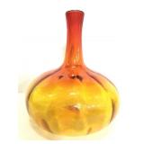 Vintage amberina glass ombré vase