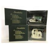 Two Snowbabies figurines in boxes