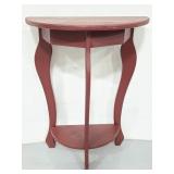 Half circle wood entryway table