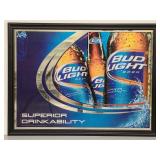 Large Bud Light beer bar mirror