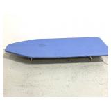 Small blue tabletop vintage ironing board