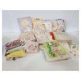 Large lot of various vintage greeting cards used