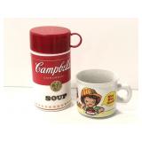 Vintage Campbells soup thermos and soup cup