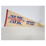 Vintage SuperBowl XVIII Tampa Florida pennant