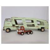 Large vintage Tonka car carrier w/ small cab