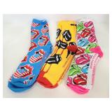 Three pairs of Rolling stones socks new