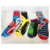 Four new pairs of superhero socks