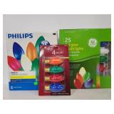 Philips ceramic c9 & GE c9 glow bright light &