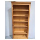 Knot wood style bookcase with 5 adjustable shelves