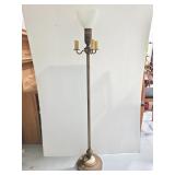 Vintage torchiere floor lamp w/ milk glass shade