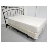 Full size bed frame w/ mattress and box spring