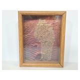 Footprints in the sand shadow box art