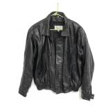 Vintage brand black leather jacket- size large