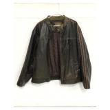 Arizona brown leather jacket- size XXL