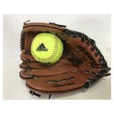 Franklin baseball mitt with softball