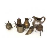 Lot of petite assorted pitchers and shoe