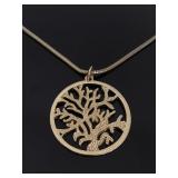 Vintage Monet gold tone coral necklace