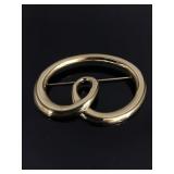 Vintage gold tone Monet brooch