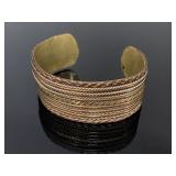 Vintage brass & copper cuff bracelet