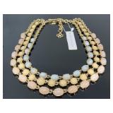 Ann Taylor 3-tier colored stone necklace - NEW