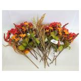 Lot of Fall faux flower bunches