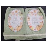 Two Thankful Grateful Blessed tea towels new