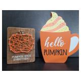 Two Fall decor Pumpking spice signs new