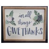 Primitives by Kathy in all things give thanks sign