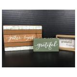 3 primitives by Kathy wooden signs