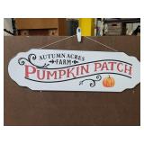 Enameled vintage style Pumpkin patch sign
