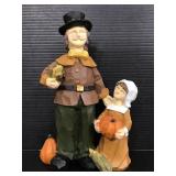 Plastic molded pilgrims fall decoration