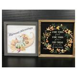 2 Autumn blessings wooden signs